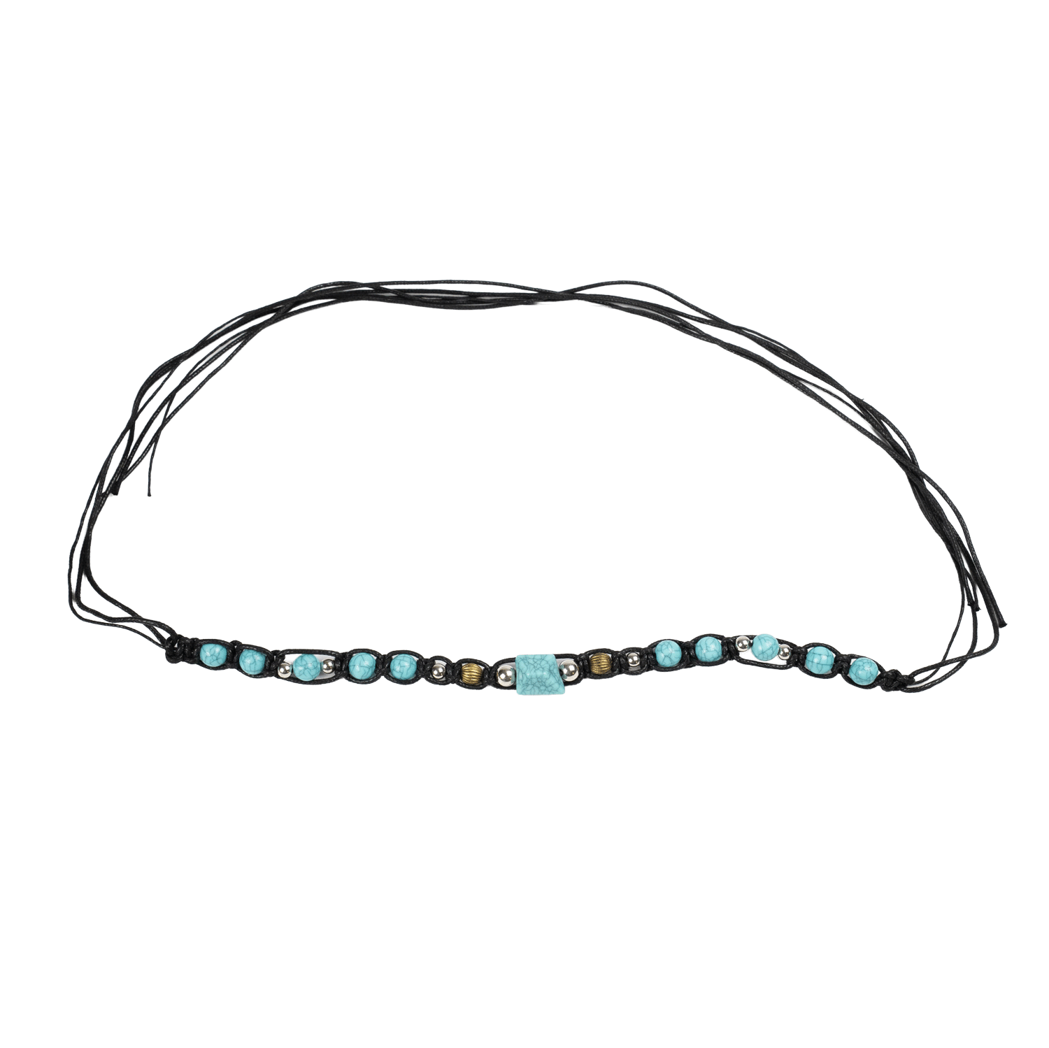 Bande de chapeau Perles Turquoise